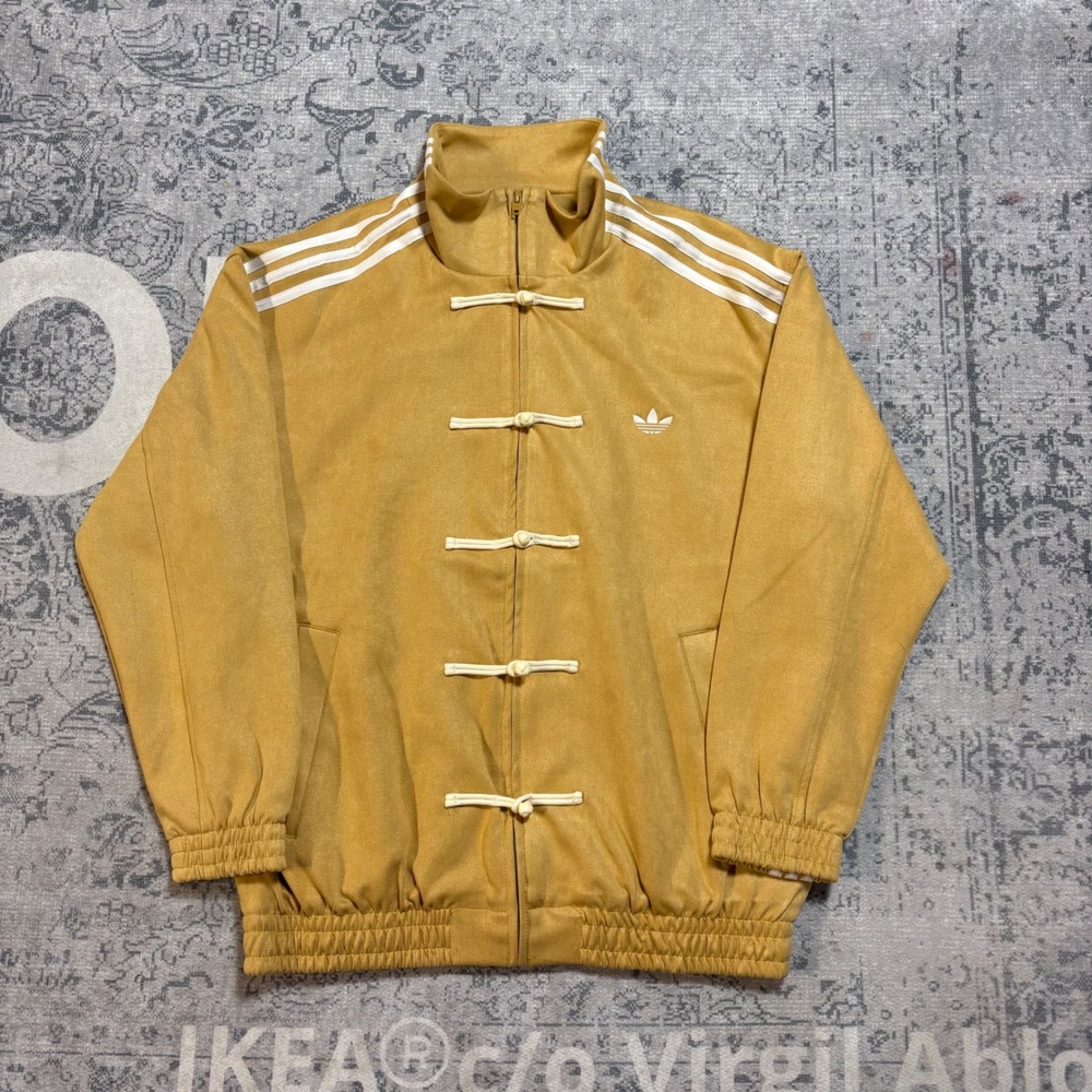 Adidas Originals CTT 3.1 Soft Track Jacket Mens Small Frog Button Oat Yellow NWT